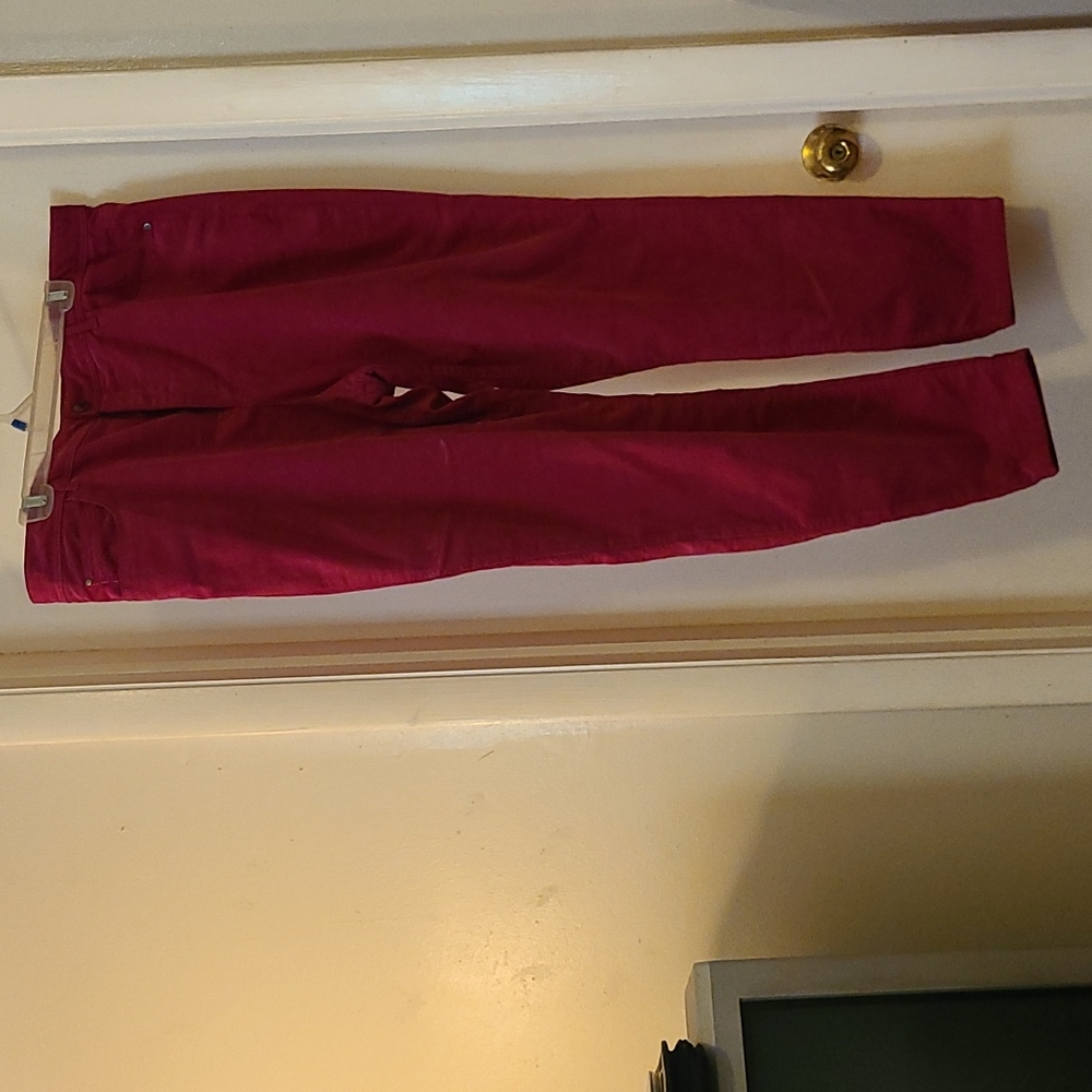 Fuchsia corduroy pants